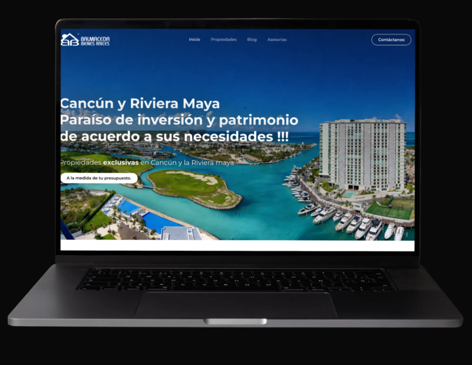Mockup del proyecto Balmaceda Bienes Raíces
